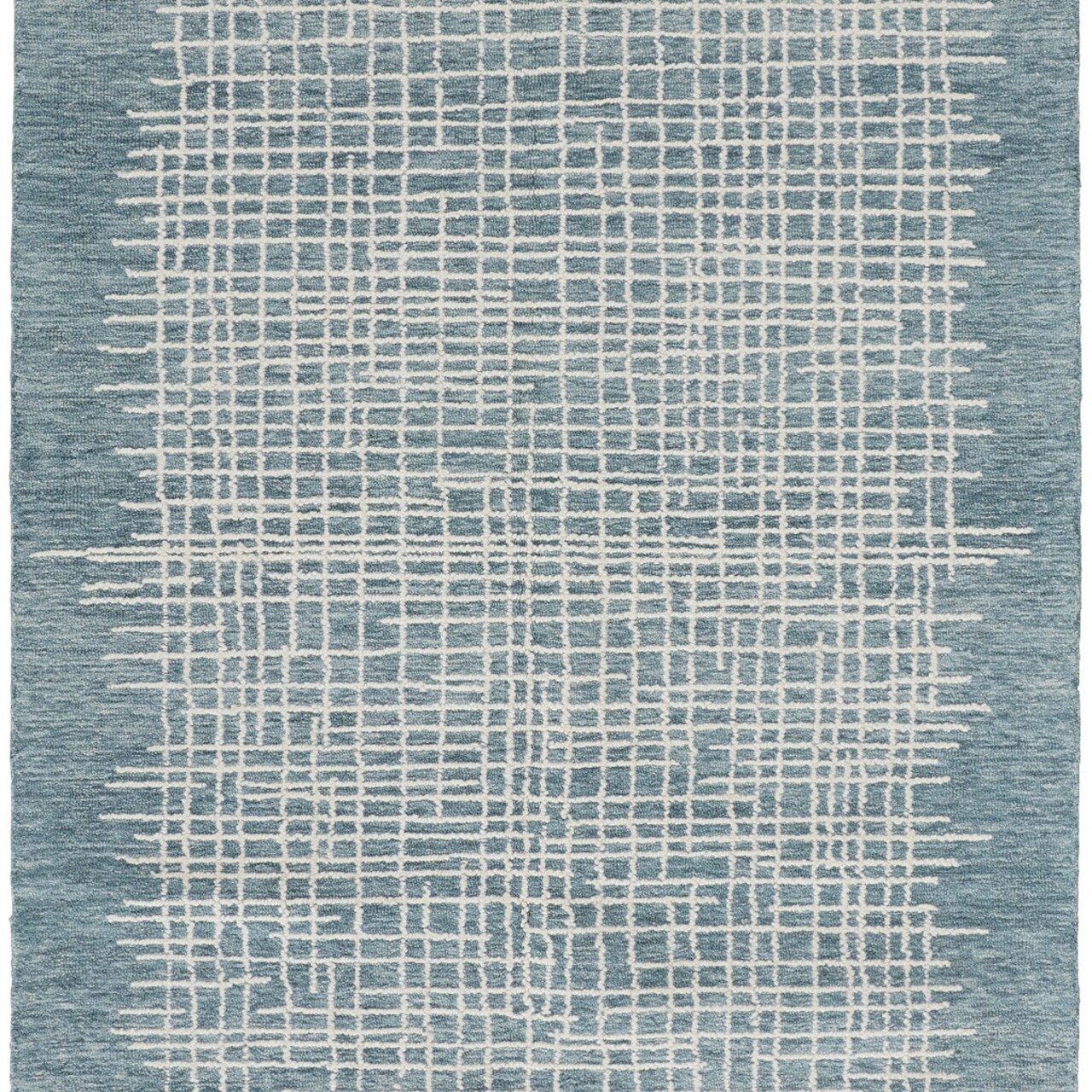 Edge Collections - 4' X 6' - Blue - Stain Resistant Plaid Area Rug for Cozy Interiors - 1 Piece